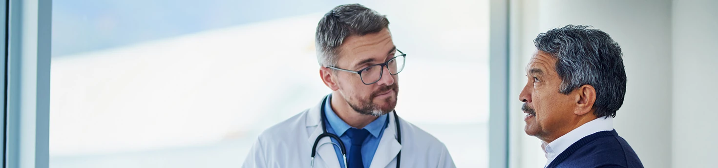 Doctor talking with a patient